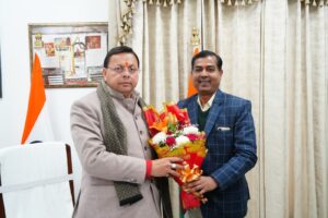 मुख्यमंत्री से रानीपुर (हरिद्वार) विधानसभा क्षेत्र से विधायक श्री आदेश चौहान ने भेंट की