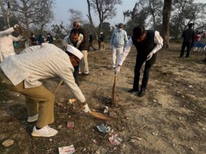 सुनील सैनी राज्य मंत्री संत निरंकारी मिशन के द्वारा चलाए गए स्वच्छता अभियान में सम्मिलित हुए
