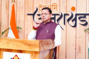 मुख्यमंत्री ने चम्पावत में आयोजित मंदिर के नव निर्माण कार्य के शिलान्यास कार्यक्रम को वर्चुअल माध्यम से संबोधित किया