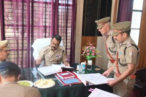 सालाना निरीक्षण के लिए थाना बुग्गावाला पहुंचे SSP नवनीत सिंह