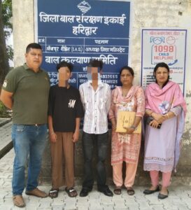 हरिद्वार रेलवे स्टेशन से A.H.T.U. टीम ने दो बच्चों को किया रेस्क्यू
