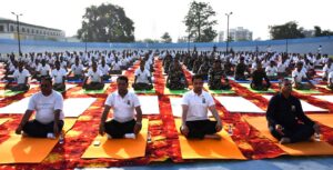 जनपद में 12वें अन्तराष्ट्रीय योग दिवस पूरे हर्षाेल्लास के साथ मनाया गया। जनपद में भव्य योगाभ्यास कार्यक्रम मनोज सरकार स्टेडियम वेलोड्रोम में आयोजित किया गया