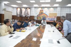 कैबिनेट मंत्री भरत सिंह चौधरी ने बेलनी में प्रस्तावित 85.68 मीटर लंबे नए मोटर सेतु के निर्माण को लेकर प्रभावितों एवं व्यापारियों के साथ की महत्वपूर्ण बैठक
